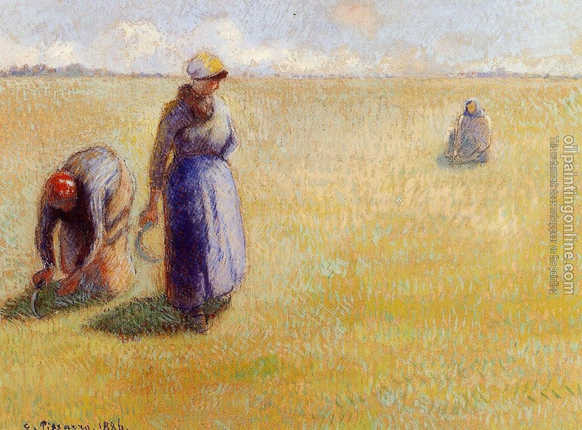 Pissarro, Camille - Three Women Cutting Grass